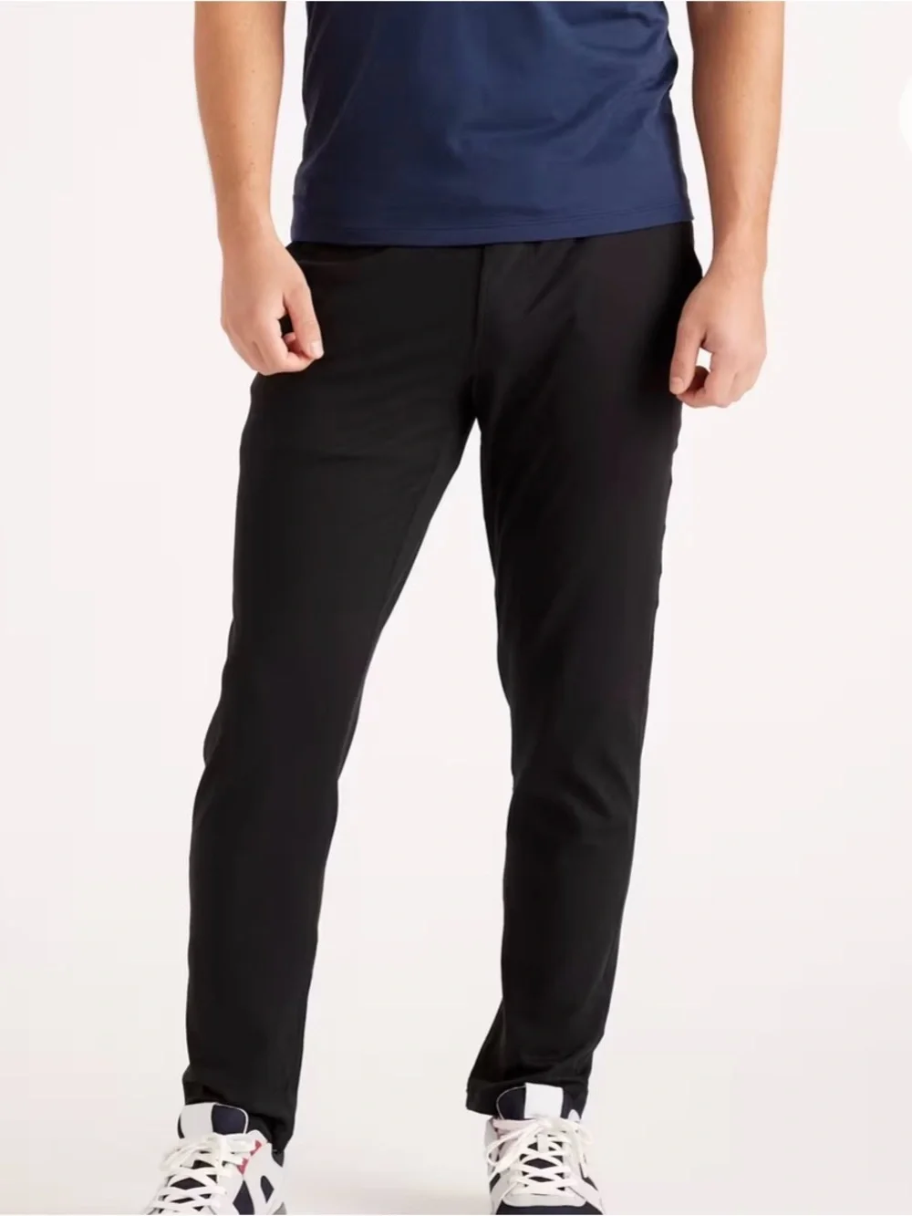 Quince mens flowknit black performance pants, size XXL